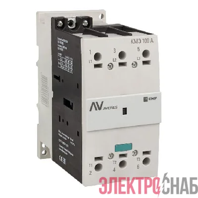 Контактор КМЭ 100А кат. 230В AC AVERES EKF ctr-s-100-00-230-av
