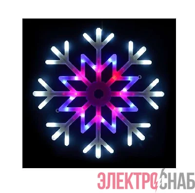 Гирлянда светодиодная &"Снежинка&" ULD-H4040-048/DTA MULTI IP20 SNOWFLAKE 48led
