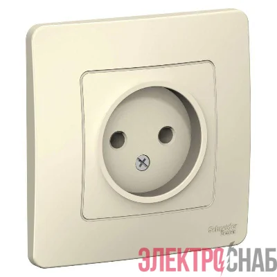 Розетка 1-м СП Blanca 16А IP20 250В без заземл. без защ. шторок молоч. SE BLNRS000012