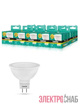 Лампа светодиодная LED3-JCDR/830/GU5.3 3Вт 3000К тепл. бел. GU5.3 215лм 220-240В Camelion 11367