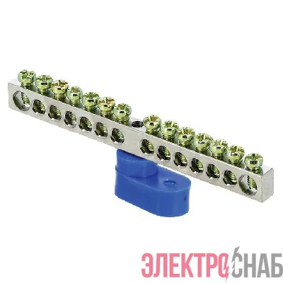 Шина нулевая N 6х9 14 отверст. цинк син. угловой изолятор PROxima EKF sn1-63-14-1