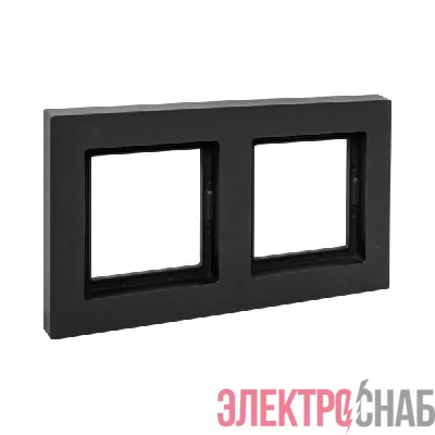 Рамка 2-м Эпика IP44 пластик черн. EKF UP1-FPB-02-44
