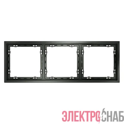 Рамка 3-м S70 пластик. титан Voltum VLS100306