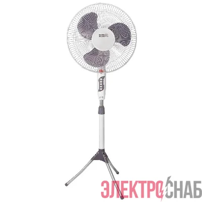 Вентилятор напольный ELX-FS02-C31 45Вт 220-240В 130см 16дюйм сер. с бел. Ergolux 13427