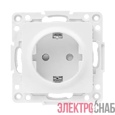 Розетка 1-м СП Стокгольм 16А IP20 с заземл. защ. шторки механизм бел. PROxima EKF EYR16-028-10