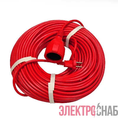 Удлинитель-шнур 1х50м без заземл. 10А IP20 2.2кВт ПВС 2х1 DOMTOK 2505