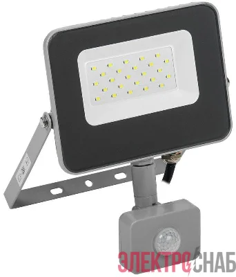 Прожектор светодиодный СДО 07-20Д 20Вт 6500К IP54 с датчиком движ. сер. IEK LPDO702-20-K03