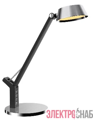 Светильник настольный KD-835 C03 LED 8Вт 230В 480лм сенс.рег.ярк и цвет.темп. USB-5В.1А серебр. Camelion 12998