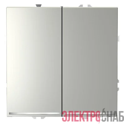 Выключатель 2-кл. СП S70 10А с подсветкой механизм сталь Voltum VLS020205