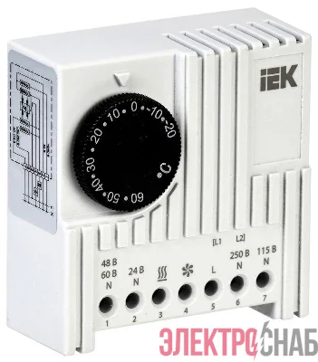 Термостат УККт от -20 до +60град.C NO/NC IEK YTT21-00-60-NO-NC