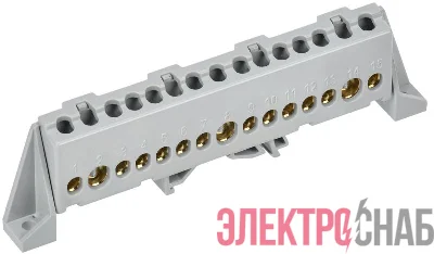 Шина L "фаза" в комб. изол. "Стойка" 8х12-15-Ср TEKFOR IEK TF-NN20-15-DP-K03