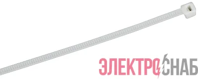 Хомут 2.5х100мм P6.6 самозатухающий бел. (уп.100шт) IEK UHH90-D025-100-100-K01