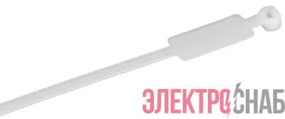 Хомут 4.8х300мм P6.6 маркерный бел. (уп.100шт) IEK UHH14-D048-300-100-K01