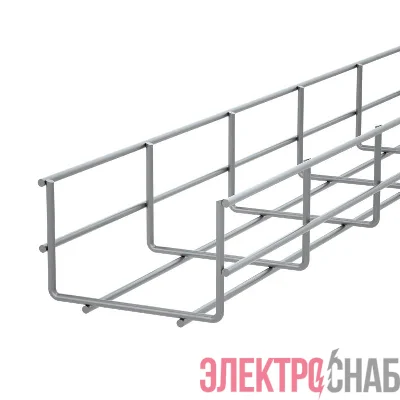 Лоток проволочный 100х60 L3000 сталь 4мм PL60-100-3000 оцинк. КМ LO0661