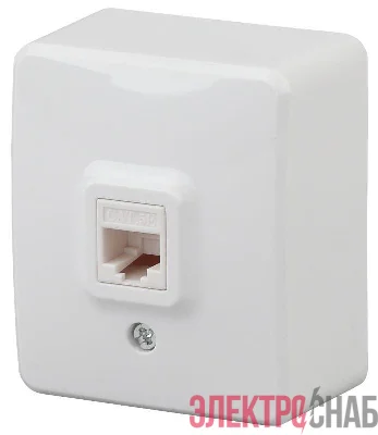 Розетка информационная RJ45 ОП 11-3203-01 Эксперт бел. ЭРА Б0020730