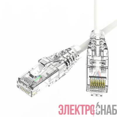 Патч-корд неэкранированный SLIM CAT6 U/UTP 4х2 28 AWG LSZH 2м бел. DKC RN6UU4520WH-28