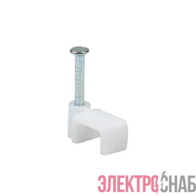 Скоба крепежная квадратная плоская 7мм (уп.50шт) EKF plcn-ss-7