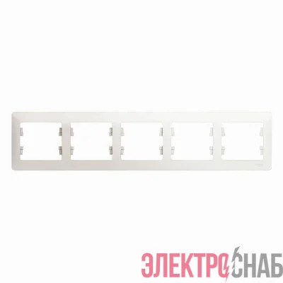 Рамка 5-м Glossa горизонт. перламутр SchE GSL000605