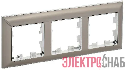 Рамка 3-м BRITE РУ-3-Бр хром/никель IEK BR-M32-12-4-K23