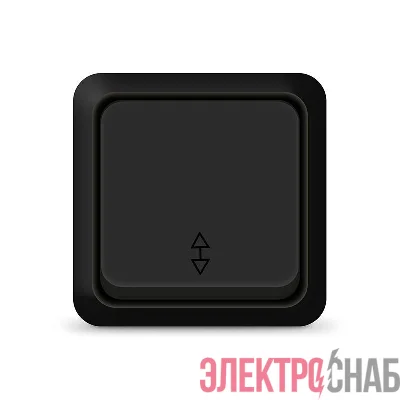 Переключатель проходной 1-кл. ОП Олимп 10А IP20 черн. Universal 2210