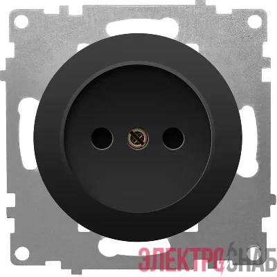 Розетка 1-м СП Florence 16А IP20 без заземл. винтов. клеммы механизм черн. (1E10301303) OneKeyElectro 2172812