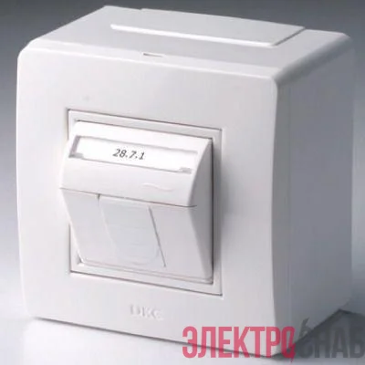 Коробка PDD-N60 с 1 розеткой Brava RJ45 кат.5E (телефон/компьютер) бел. DKC 10665