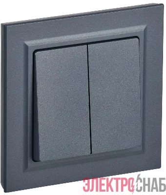 Выключатель 2-кл. СП BRITE ВСР10-2-0-БрМ 10А в сборе маренго IEK BR-V20-0-10-K35-F