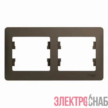 Рамка 2-м Glossa горизонт. шоколад SE GSL000802