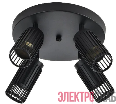 Светильник 4209 потолочный 4хGU10 черн. IEK LT-UPB0-4209-GU10-4-K02