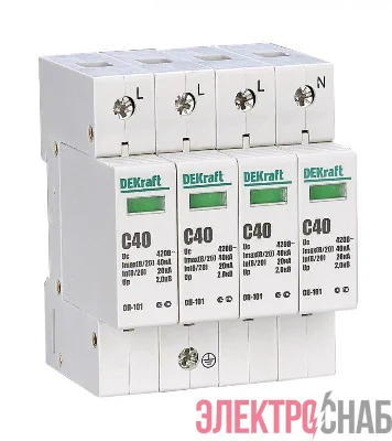 Ограничитель перенапряжения ОП-101 4P 40кА C 420В SchE 18018DEK