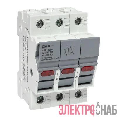 Предохранитель-разъединитель DF 10х38 3п (тип ПВЦ) EKF df103-e