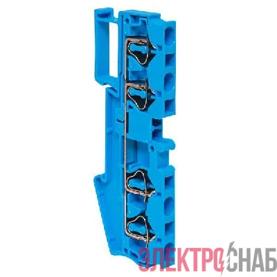 Колодка клеммная ST-4 41А 4 вывода пружинная син. EKF plc-jxb-st-4-4-blue
