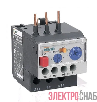 Реле тепловое РТ-03 4.50-6.30А для контакторов 09-18А DEKraft 23112DEK