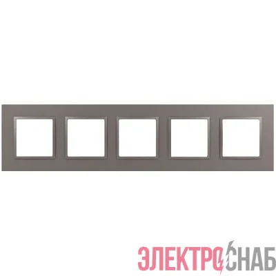 Рамка 5-м Elegance 14-5015-16 Classic для розеток и выключателей титан Эра Б0065831