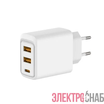 Устройство зарядное сетевое с двумя портами USB-A и одним портом USB-C 10Вт Rexant 18-2213