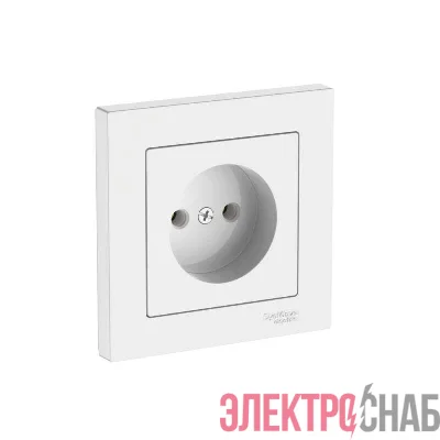 Розетка AtlasDesign 16А без заземл. быстрозажим. клем. в сборе бел. SE ATN000140S