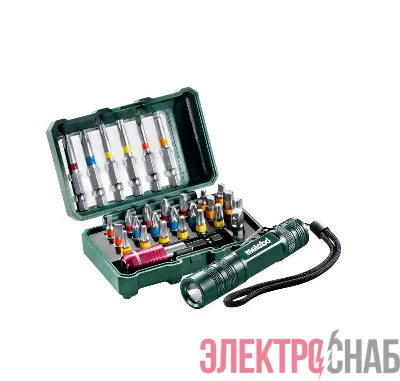 Набор бит 29 предметов + LED фонарик Metabo 626721000