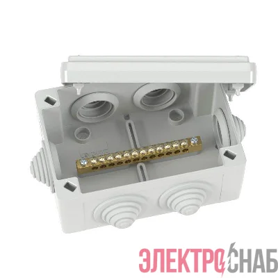 Коробка уравнивания потенциалов 12 зажимов 6 вводов д.25мм 120х80х50мм IP55 DKC NE3112