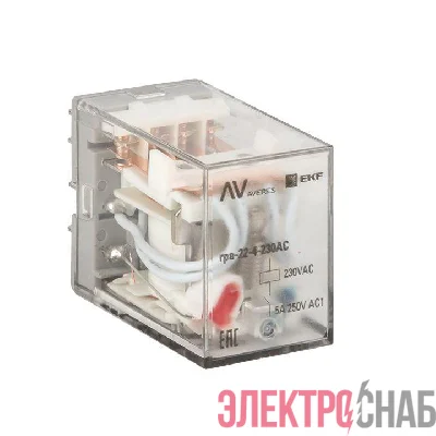 Реле промежуточное RPA 22/4 5А 230В AC AVERES EKF rpa-22-4-230AC