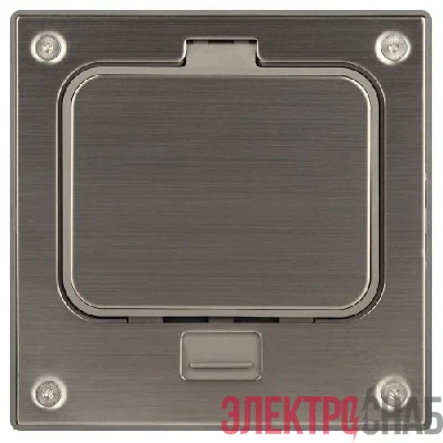 Люк 18-6001-03 IP66 в бетон с розеткой защелка сер. Эра Б0063266