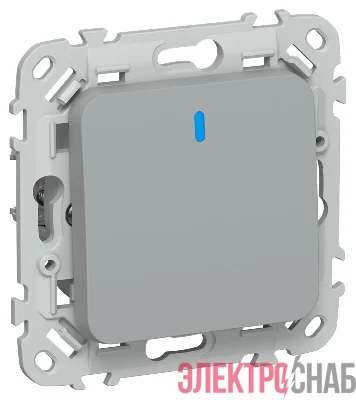 Выключатель 1-кл. СП FLITE ВС11-1-1-ФлС 10А с индикацией механизм сер. IEK FI-V10-1-10-1-K03