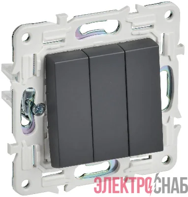 Выключатель 3-кл. SKANDY 10А SK-V11T титан IEK SK-V30-0-10-K48