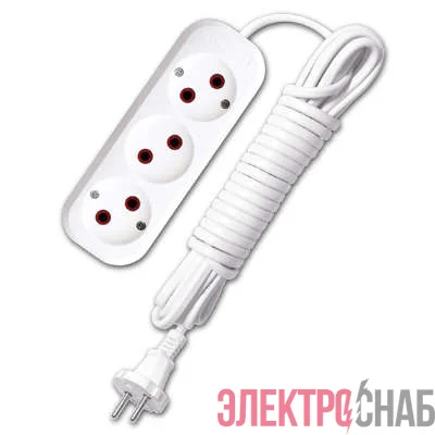 Удлинитель 3х5м без заземл. 6А IP20 У6-639 ШВВП 2х0.75 UNIVersal 9631934