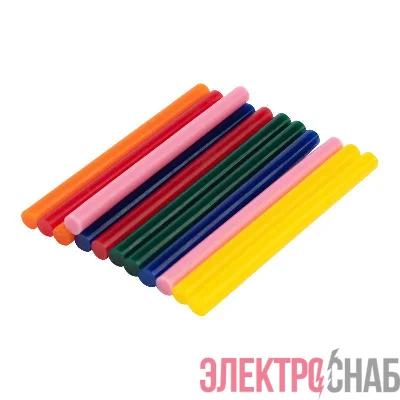 Стержень клеевой d7.4мм L100мм разноцв. (уп.12шт) Rexant 09-1020