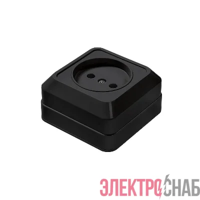 Розетка 1-м BOLLETO накладная 7022B черн. IN HOME 4690612061030