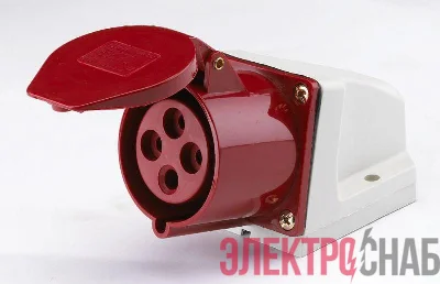 Розетка стационарная ОП 124 РС-102 32А 3P+PE 380В IP44 DEKraft 26032DEK
