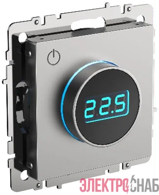 Термостат электронный с индик. BRITE СП IP20 ТС10-1-БрС механизм сталь IEK BR-RT11-K46