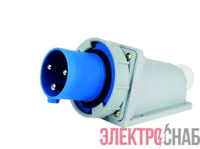 Вилка стационарная 2Р+РЕ 16А 220В IP67 ВС-103 DEKraft 26163DEK