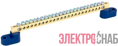 Шина нулевая ШНИ-6х9-24 У2-С на 2-х. угл. изол. ИЭК YNN10-69-24C2-K07