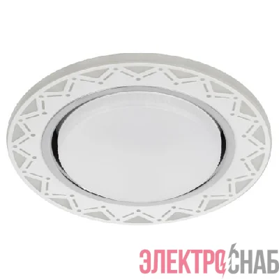 Светильник светодиодный точечный DK LD27 WH/WH GX53 декор со светодиод. подсветкой бел./бел. ЭРА Б0037388
